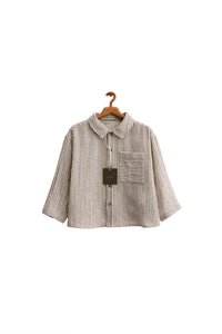 Zara Timeless — Striped Shirt – Ecru