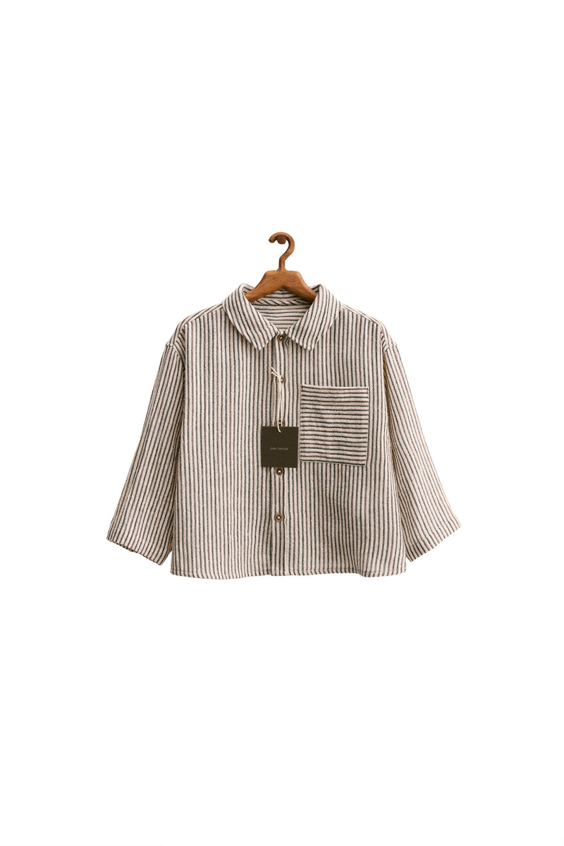 Zara Timeless — Striped Shirt – Ecru