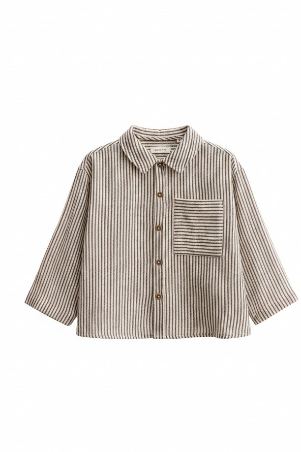 Timeless Striped Shirt – Ecru