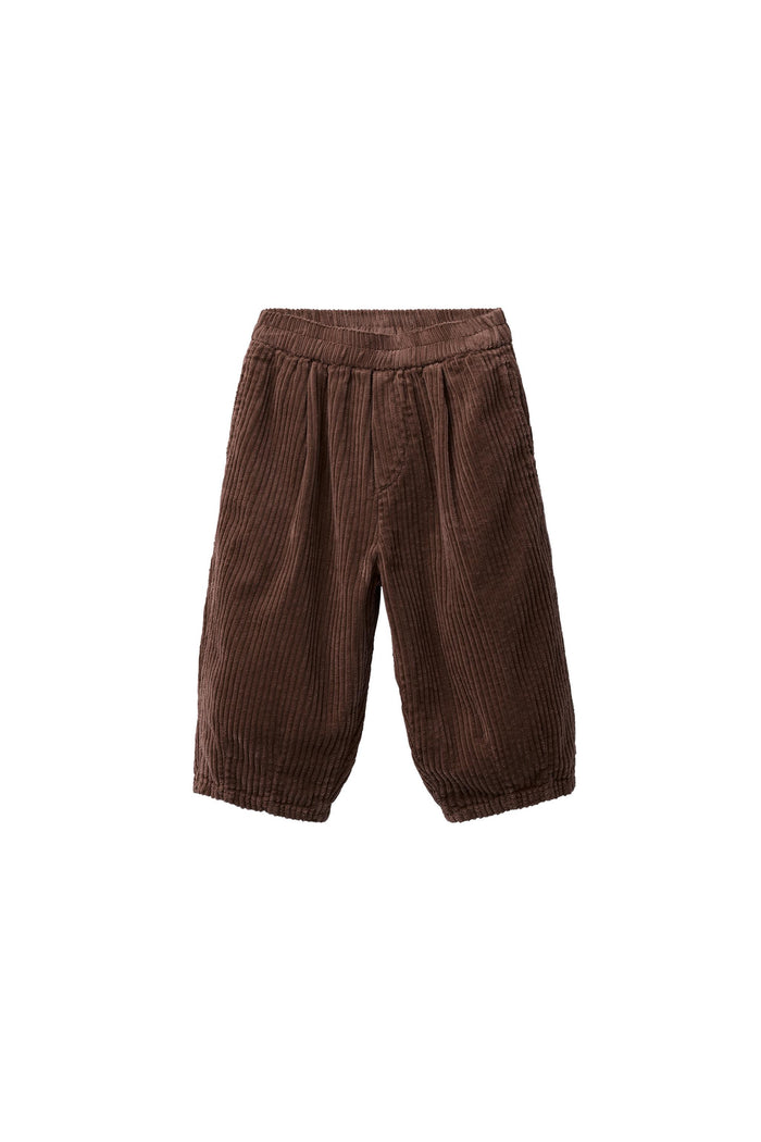 Thick Corduroy Balloon Pants – Brown