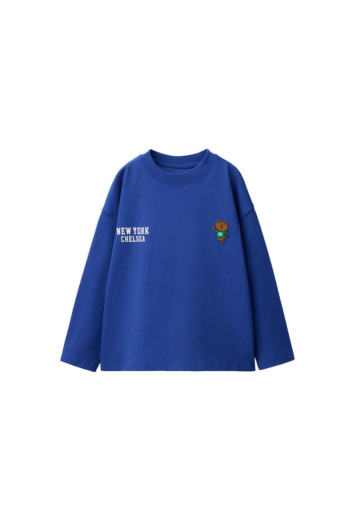 Embroidered Lion T-shirt – Blue