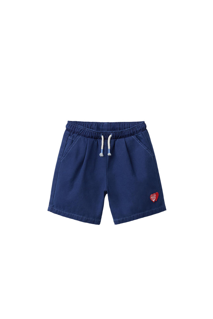 Heart Patch Shorts – Ink blue