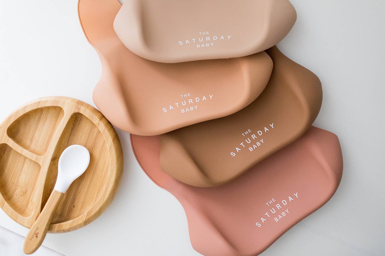 The Saturday Baby Bibs - Pantone Silicone Bib (Coco)