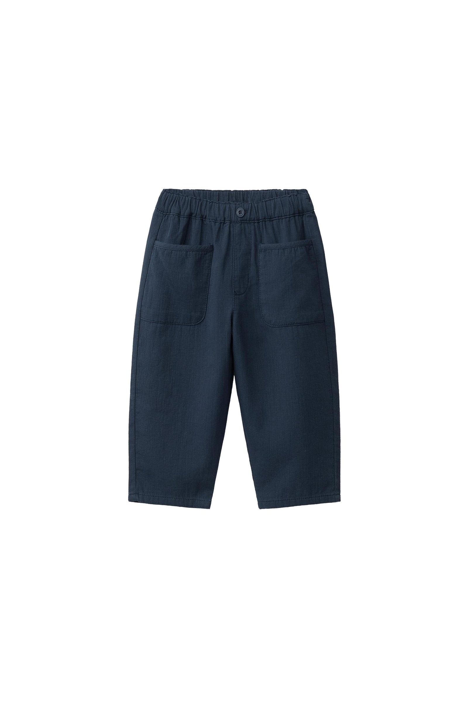 Straight Leg Pants with Pockets – Navy blue