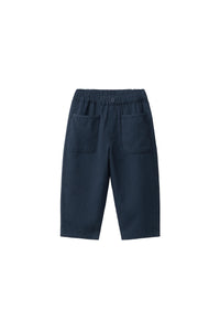 Straight Leg Pants with Pockets – Navy blue