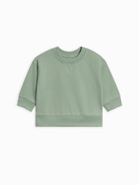 French Terry Relaxed Pullover Sweatshirt