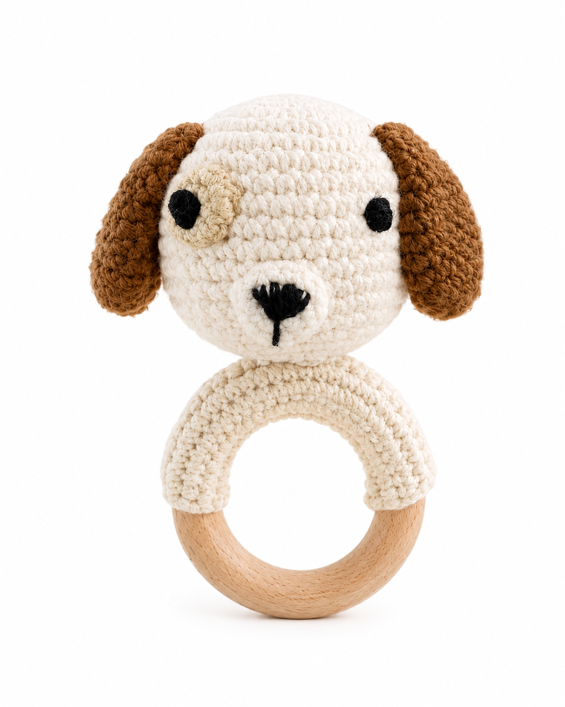 Hand-Crocheted Cotton Dog Rattle