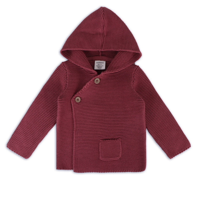 Organic Cotton Hooded Knit Jacket — Honey & Stitch baby & toddler clothing