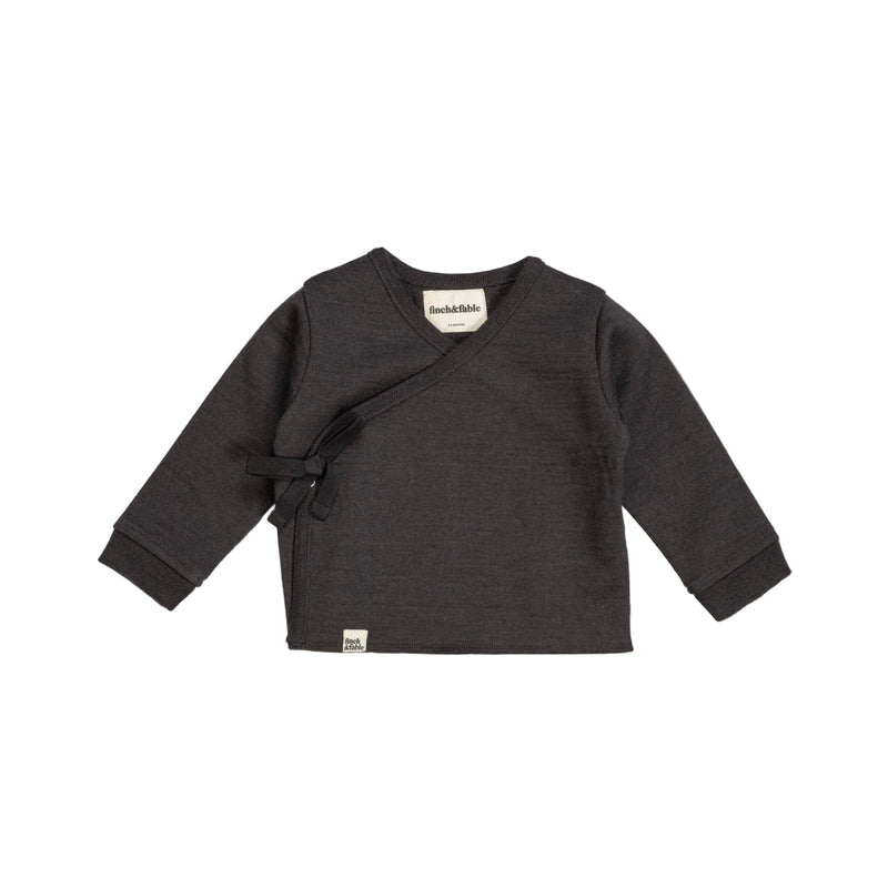 Wool Fleece Cardigan — Storm