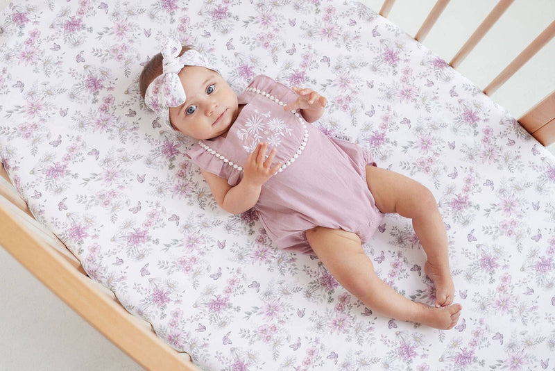 Orchid Daisy Embroidered Romper