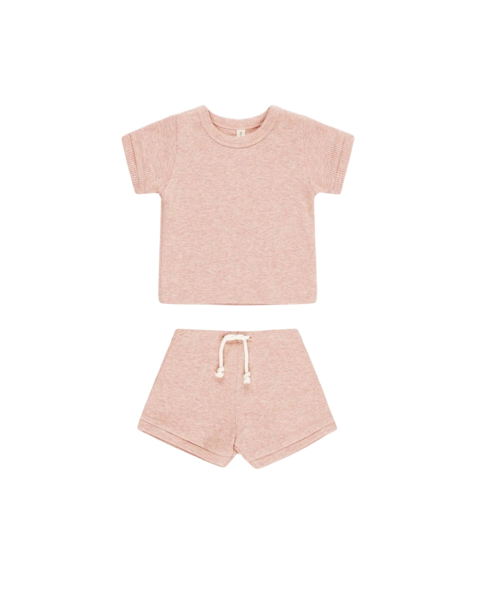 Ribbed Shortie Set – Rose