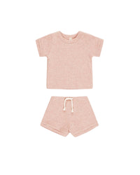 Ribbed Shortie Set – Rose