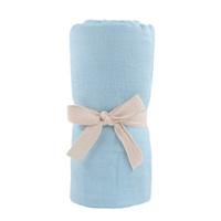 Bamboo Cotton Baby Swaddle - Blue