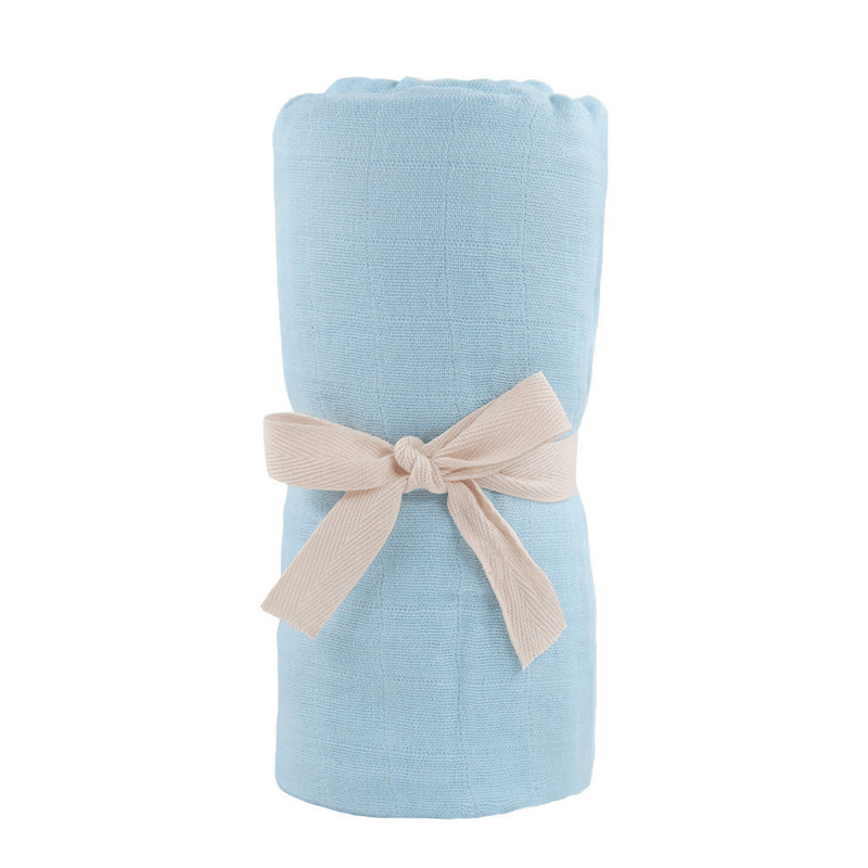 Bamboo Cotton Baby Swaddle - Blue