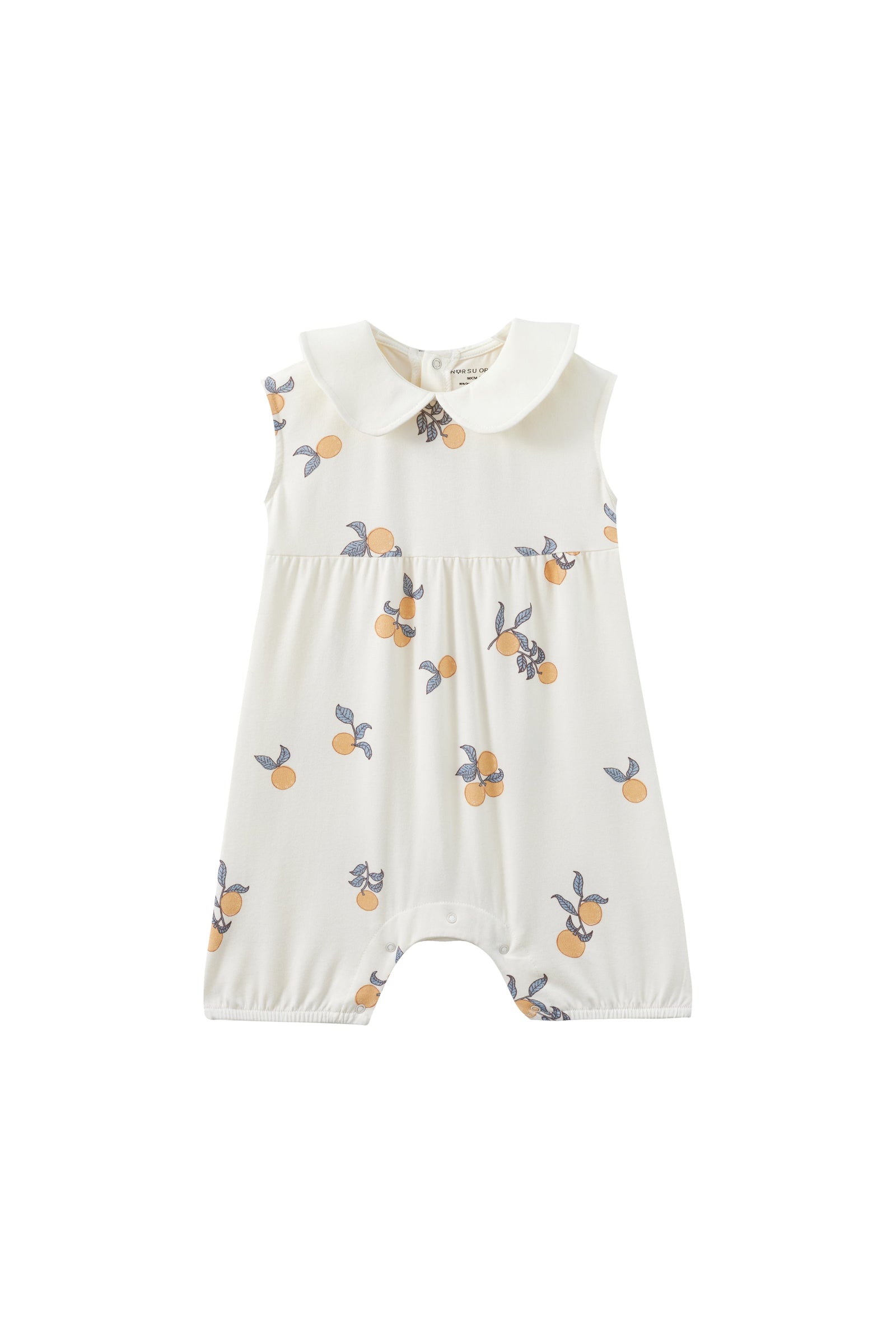 Baby Collar Tank Romper - Clementine