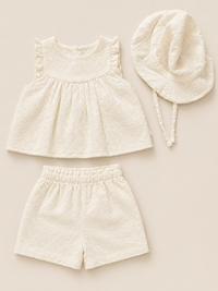 Cotton Poplin Shirt and Shorts Set