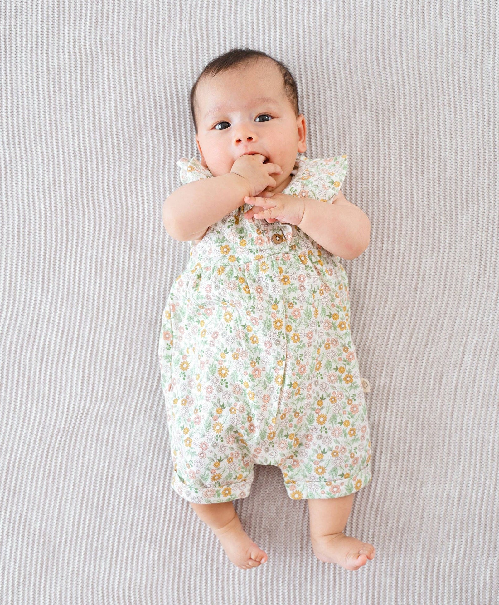 Organic Cotton Daisy Print Romper