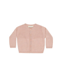 Knit Cardigan Heathered Rose