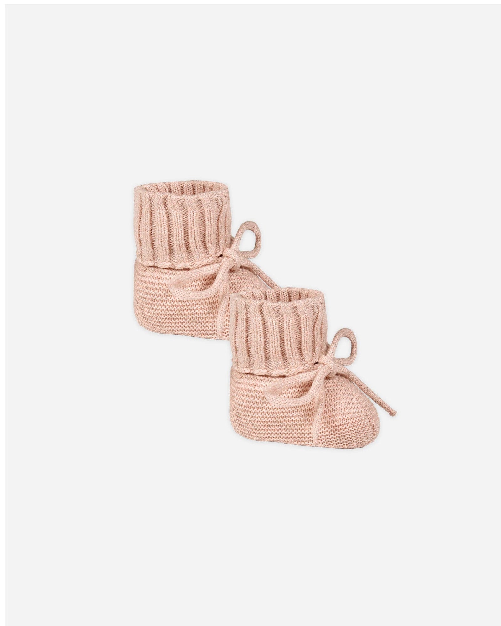 Knit Booties Heathered Rose