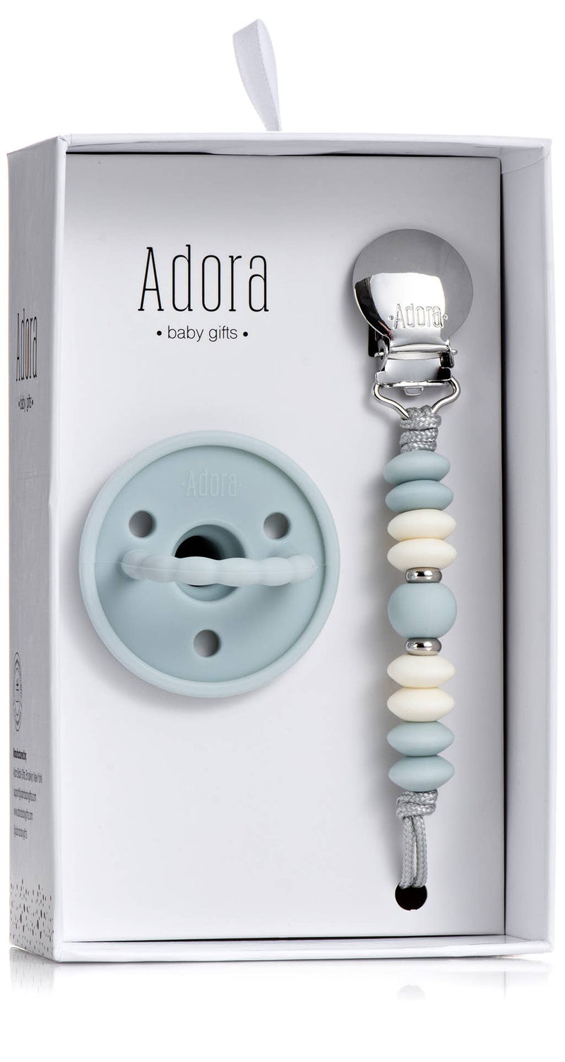 Classic Pacifier Clip Set – Sky & Vanilla