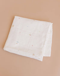 Muslin Swaddle Beach Baby Organic Sand Castle Ocean Fish