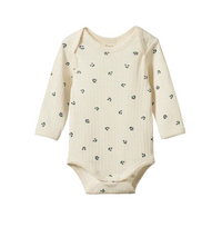Pointelle Long Sleeve Bodysuit – Ivory