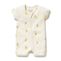 Organic Pointelle Boyleg Zipsuit
