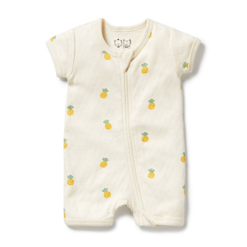 Organic Pointelle Boyleg Zipsuit — Honey & Stitch baby & toddler clothing