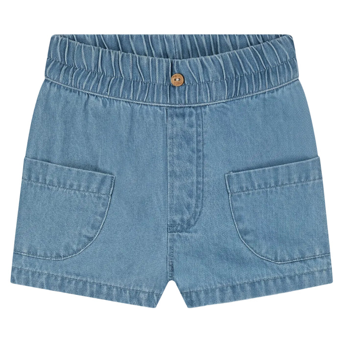 Organic cotton denim baby shorts, OEKO-TEX certified