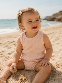 Organic Cotton Romper – Blush