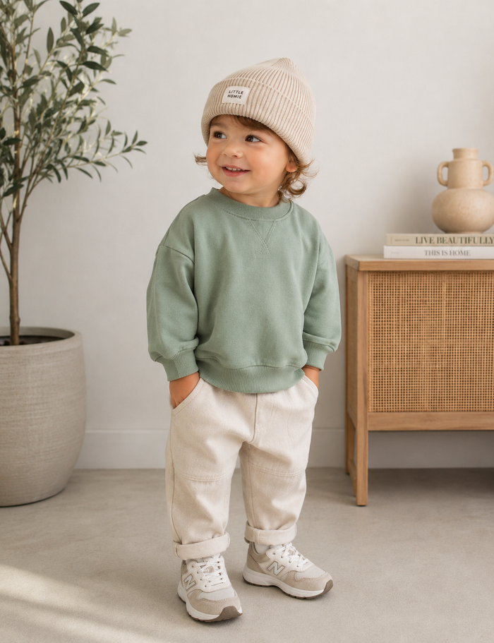 Jade french terry baby pullover sweatshirt – view 2