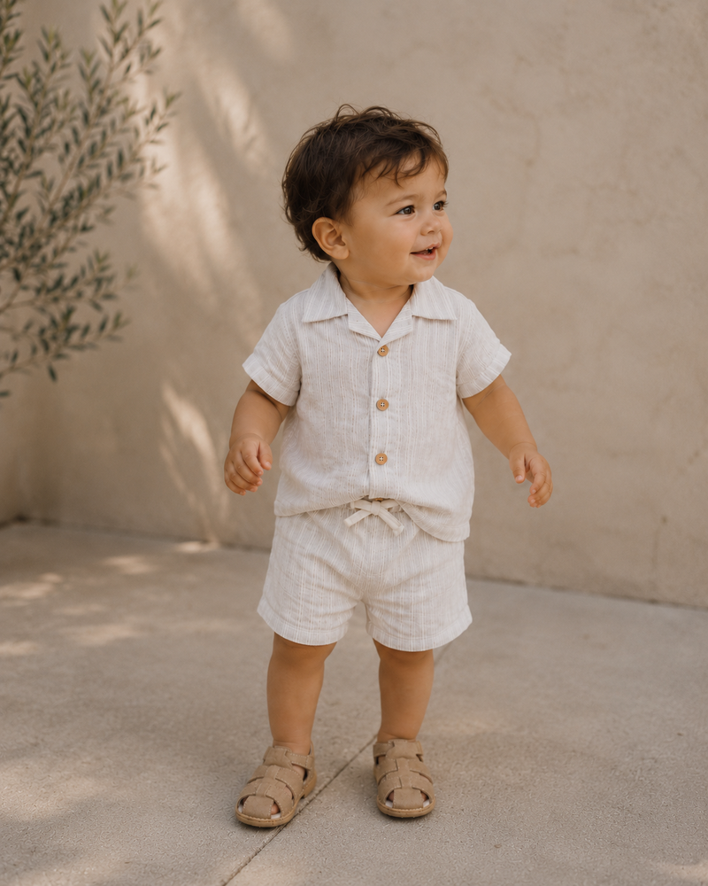 Shoreline Stripe — Shirt & Shorts Set