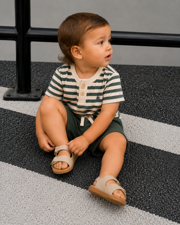 Child in french nautical outfit