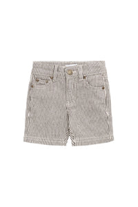 Jude Short — Dark Coffee/Buff Stripe