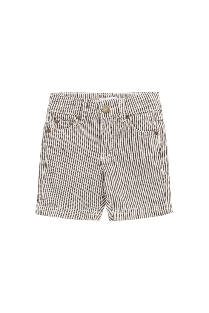 Dark coffee stripe cotton baby shorts