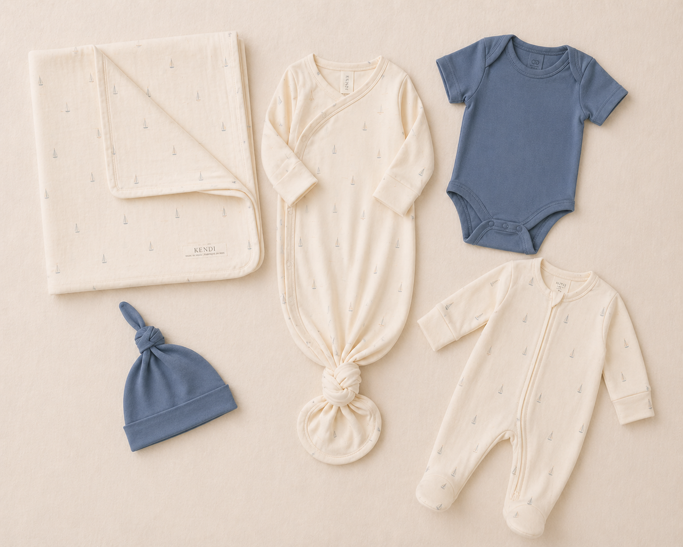 The Weekend Regatta Newborn Set (5 pc set) - 100% Organic Cotton
