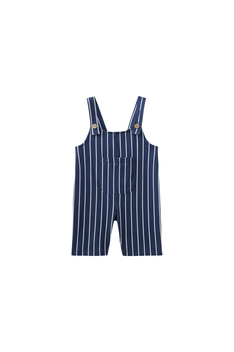 Navy Stripe Organic Overalls