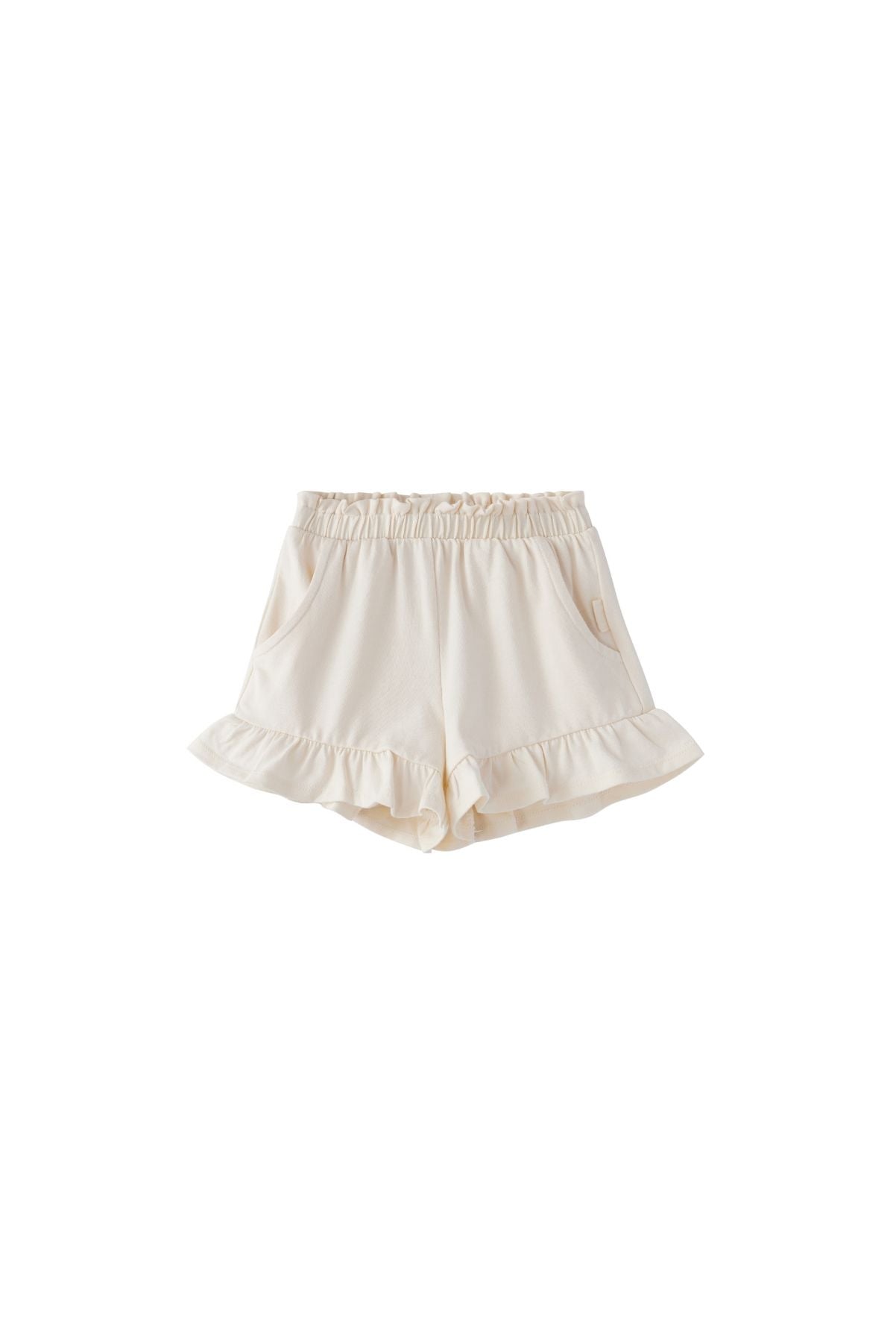 Organic Ruffle Shorts - Antique White