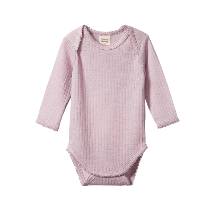 Pointelle Long Sleeve Bodysuit