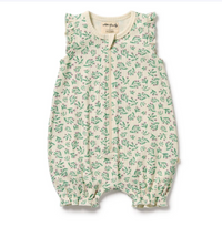 Periwinkle Organic Ruffle Zipsuit