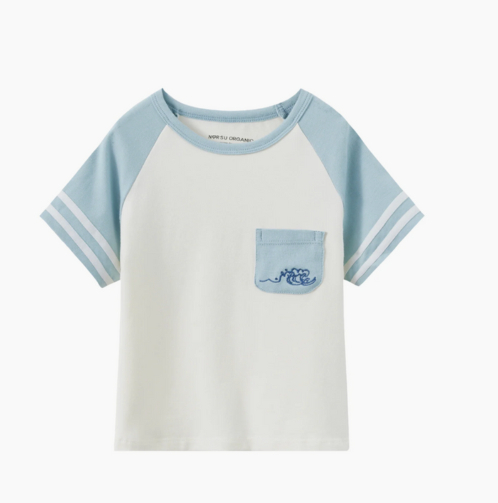 Wave print organic cotton toddler t-shirt