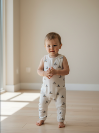 Sailboat Print Jumpsuit