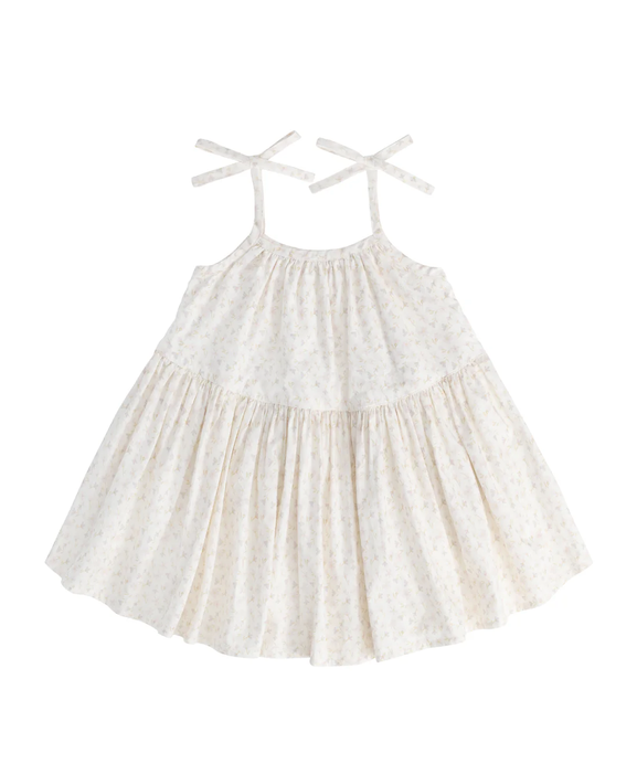 Mauve floral organic cotton baby dress
