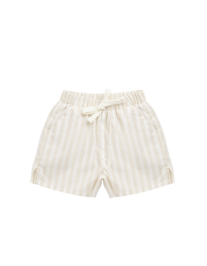 Striped organic cotton baby shirt and shorts set – view 2