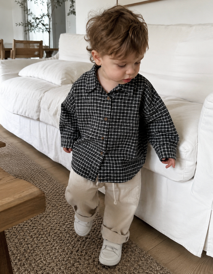 Multicolor Gingham Cotton Baby Shirt