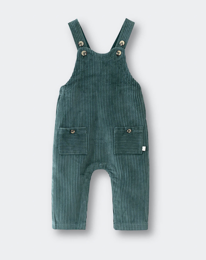 Organic Cotton Corduroy Overalls — Green
