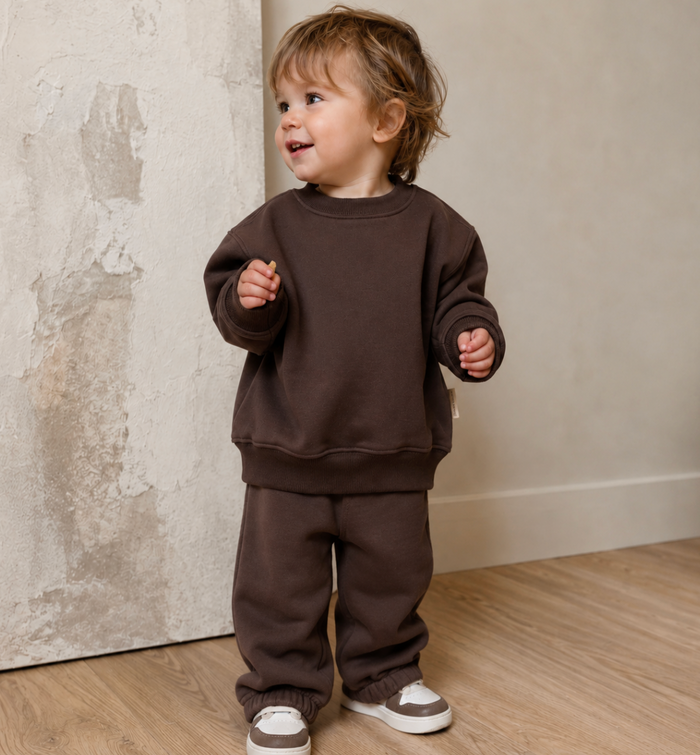 Burgundy Sweatshirt & Jogger Baby Set