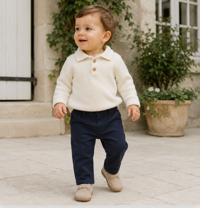 Navy Stretch Twill Chino Pants