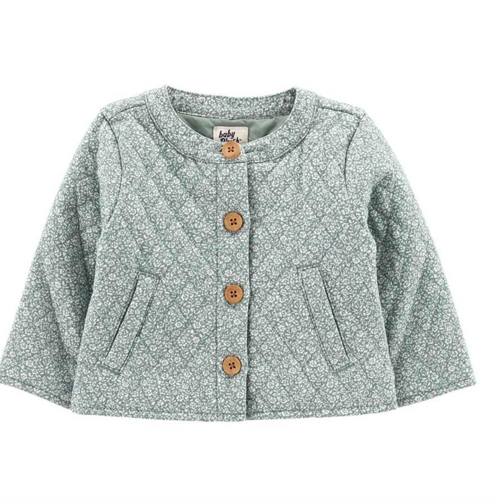 Floral Print Quilted Jacket