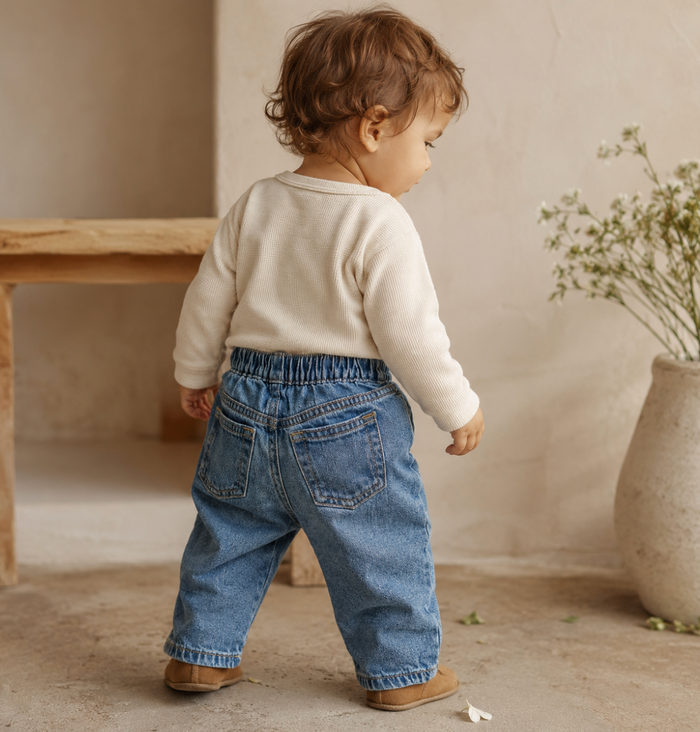 Baby Pull-on Barrel Jeans